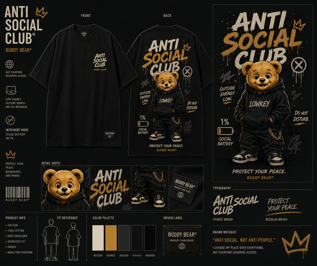 Anti Social Club Oversized T-Shirt
