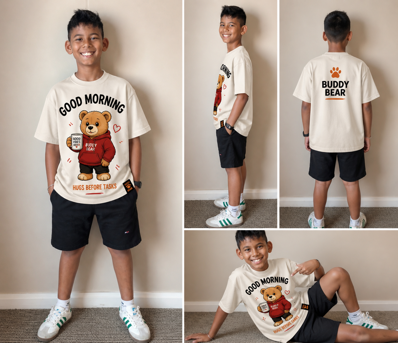 KIDS Good Morning T-Shirt by Buddy Bear