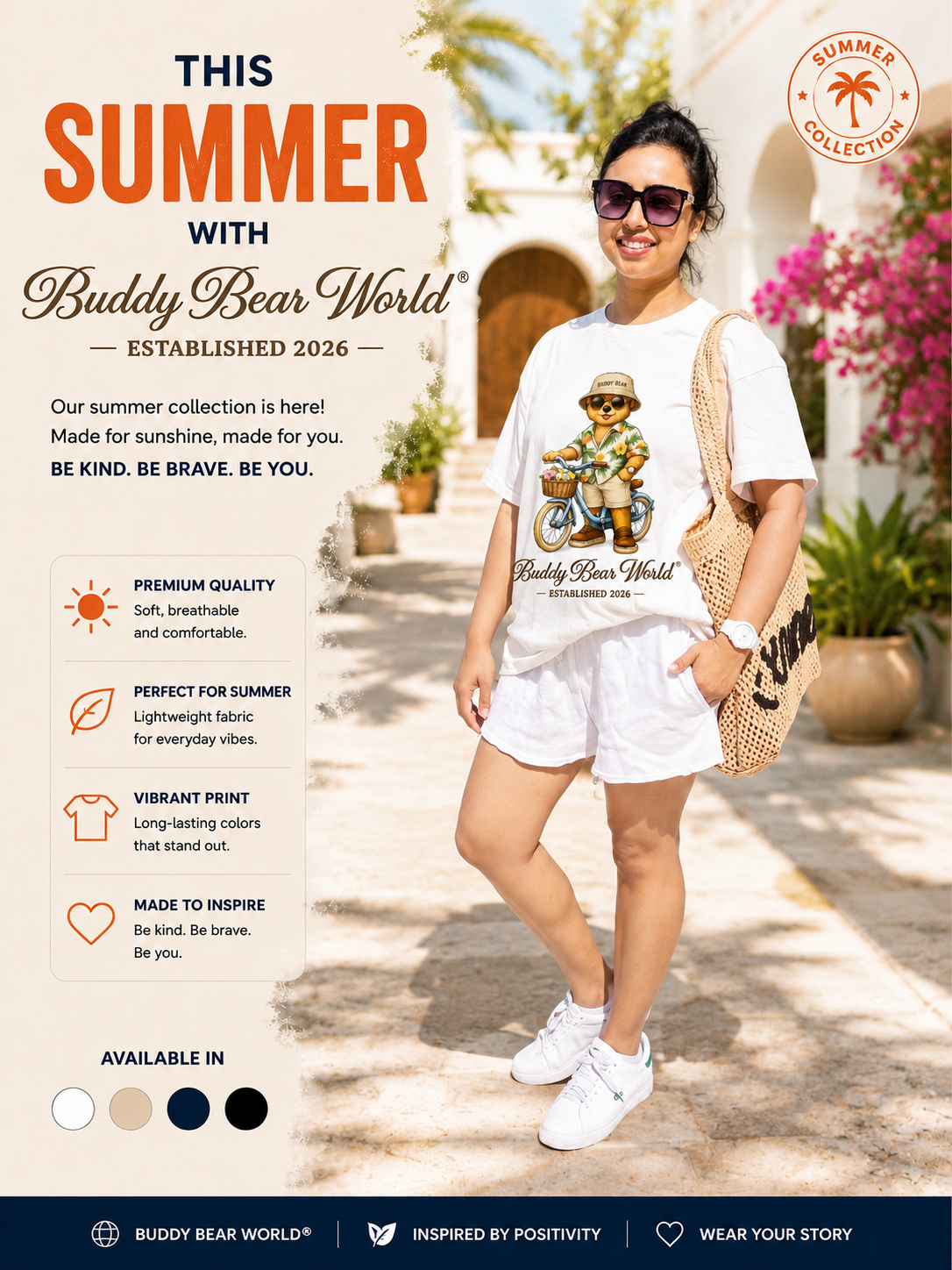 Buddy Bear Summer Vibes Collection Tee
