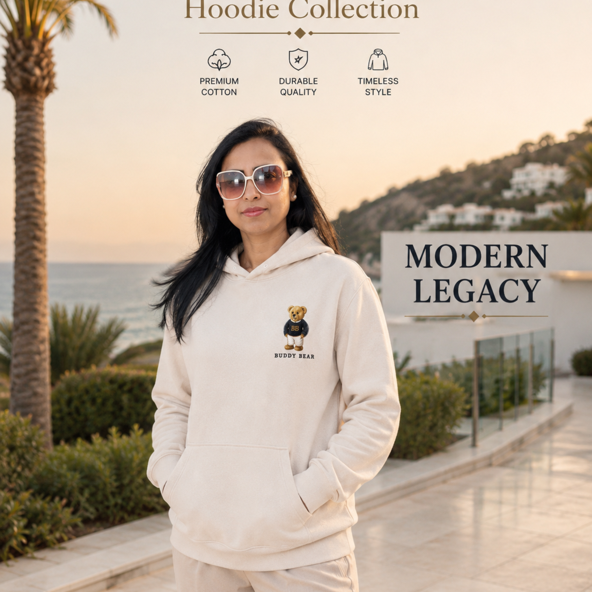 Buddy Bear® Modern Legacy Premium Embroidered Hoodie