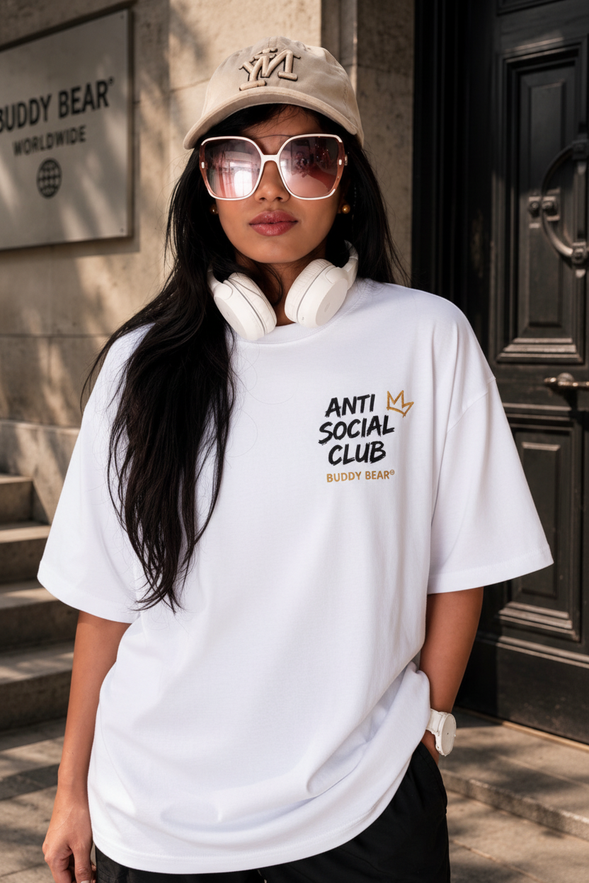 Anti Social Club Buddy Bear - White