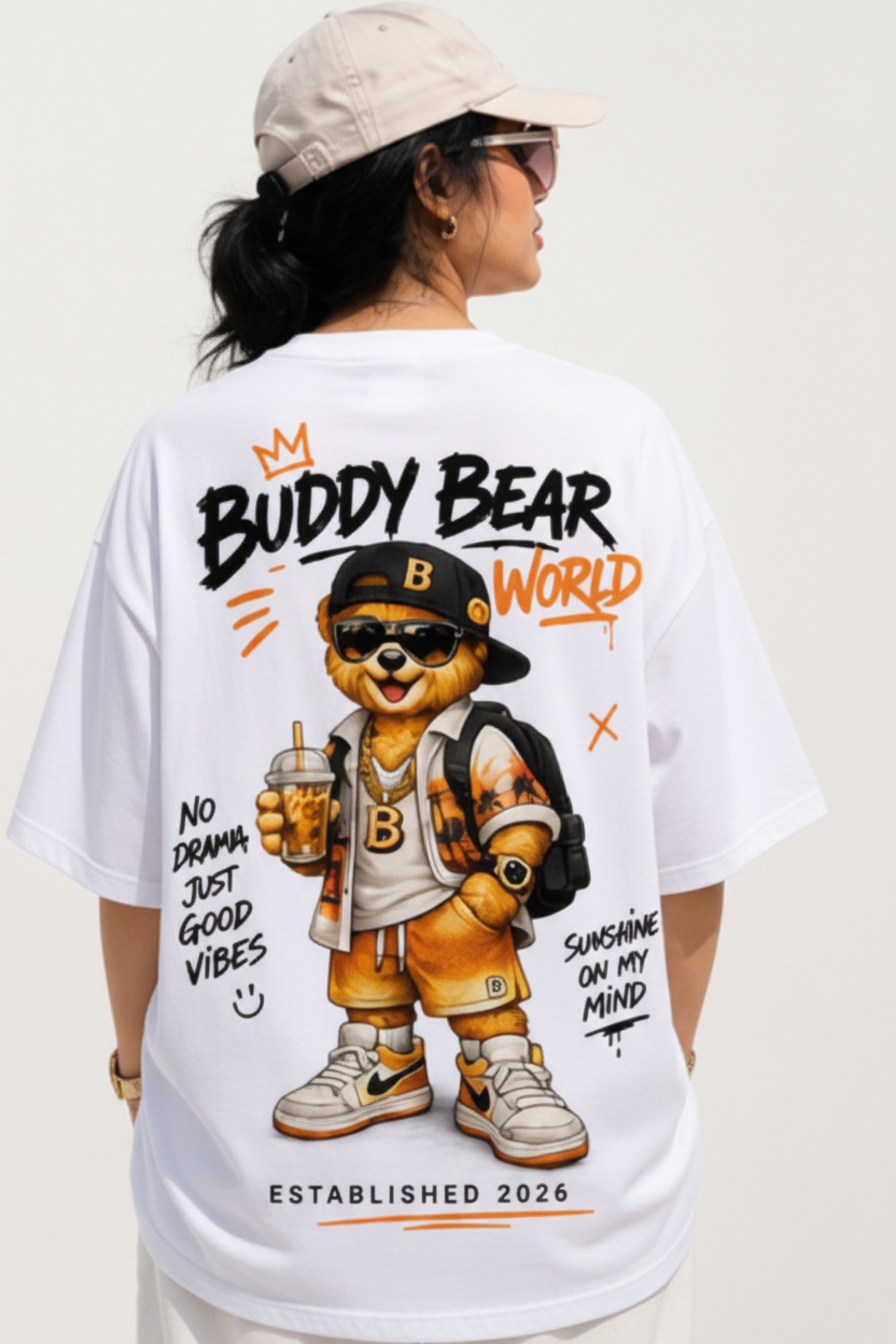 Buddy Bear World Tee - White